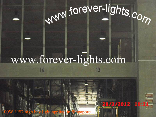 新加坡 – 100W LED工矿灯用于新建电子货仓