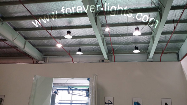 Shanghai,150W LED high bay light be used in Shanghai nederman factory and Warehouse